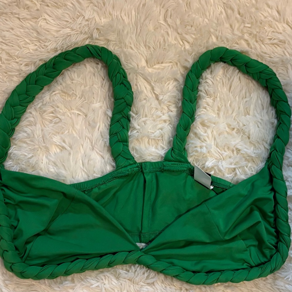 Green Braided Strap Women's Top